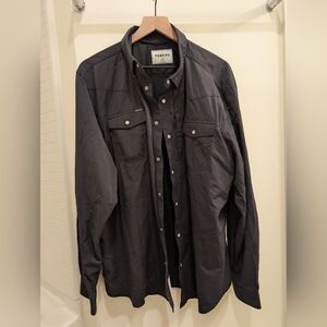 2XL EUC PONCHO Long Sleeve Button Down Collar Slim Fit Original